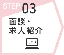 STEP03　面談・求人紹介