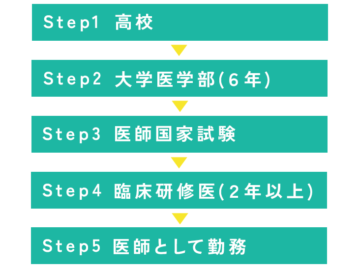 医師になるまでのステップ