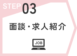 STEP03　面談・求人紹介